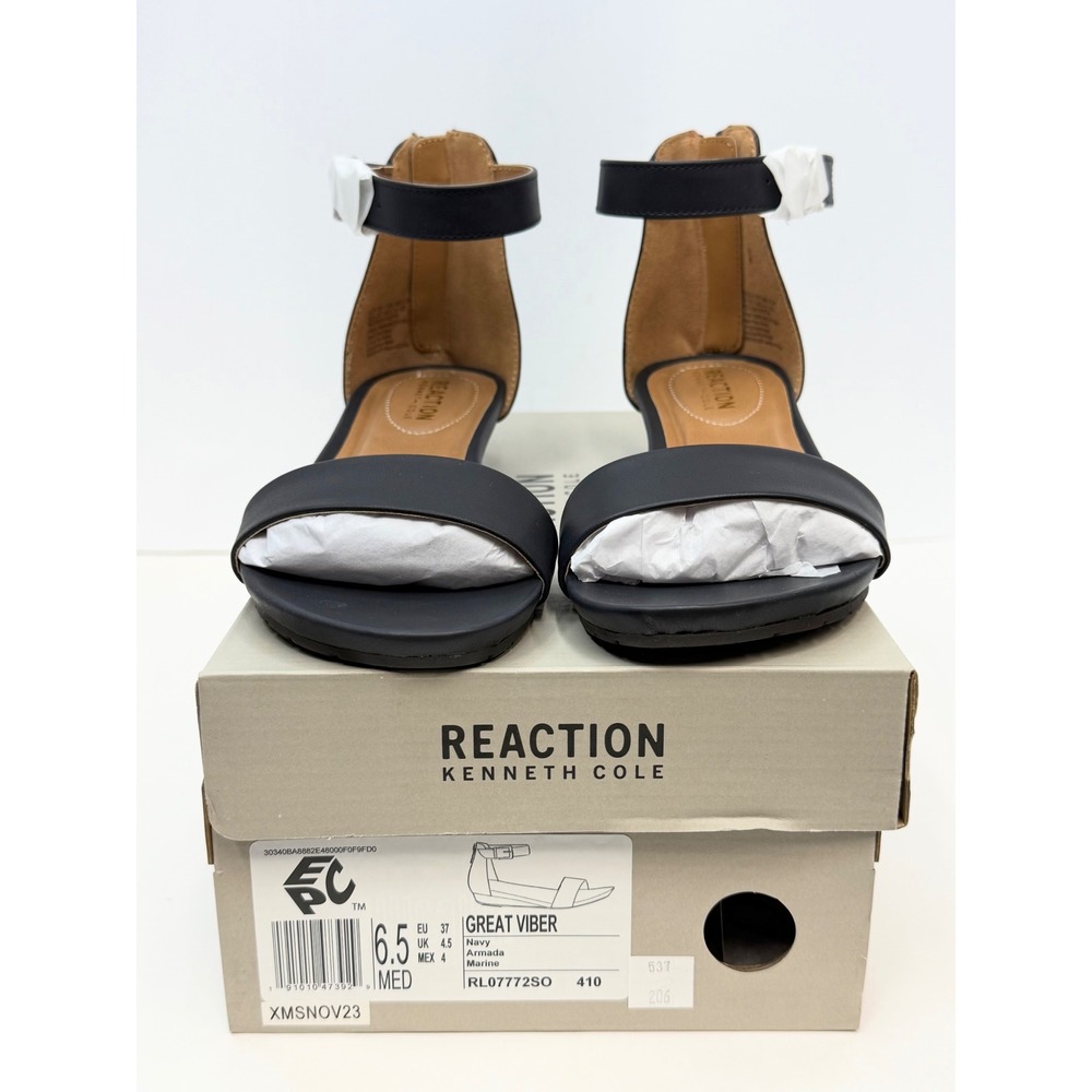 Kenneth Cole Reaction Women's Great Viber Sandals Dark Navy Size 6.5 M NWT